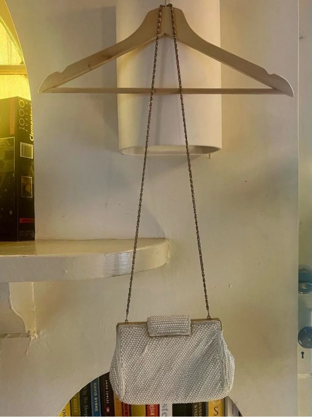 Pearl Beaded Crossbody Bag